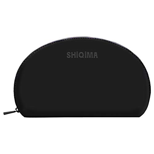 SHiQiMA Small Travel Cosmetic Bag for Daily Work, Family Travel Wallet, Cosmetic Storage Bag, Easy to Carry Leather Texture Waterproof Material Cosmetic Bag Solid Color Series