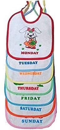 Baby Button Bibs/Apron Cute Multi Print|with Tich Button| Waterproof Bib Set-image-3