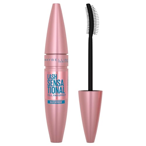 Maybelline New York Máscara de Pestañas Volumen Waterproof, Lash Sensational, Negro, 9.5 Mililitros