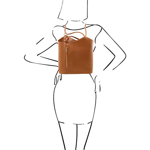 Tuscany Leather Patty - Saffiano Leather Convertible Bag - Tl141455 (Cognac) #TOP6