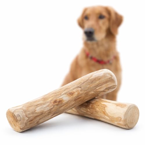 GREELYS Coffee Wood Dog Chew - Natural Stick for Moderate Chewers Safe Alternative to Nylon & Plastic Medium