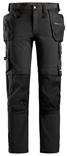 Snickers 6271 AllroundWork Full Stretch Trousers Holster Pockets Black / Black 152 (W36 x L35)