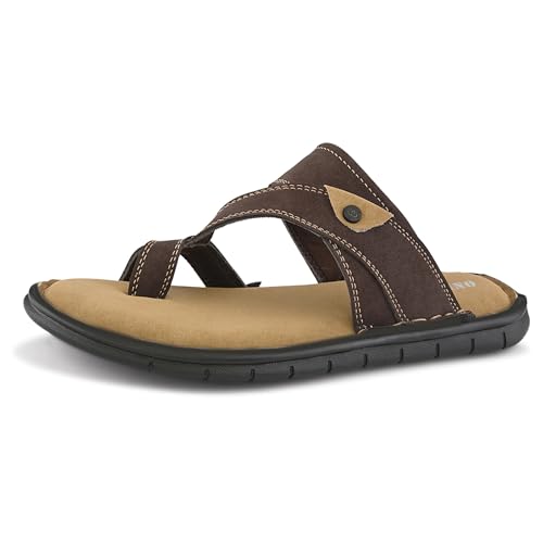 Image of Centrino Men's Sandals | Stylish Strap Sandal with Grip Insole | Thong Sandals with Comfortable Flip-Flop with Cushioned Footbed | Comfortable Casual Footwear for Office, Travel & Walking (9582)