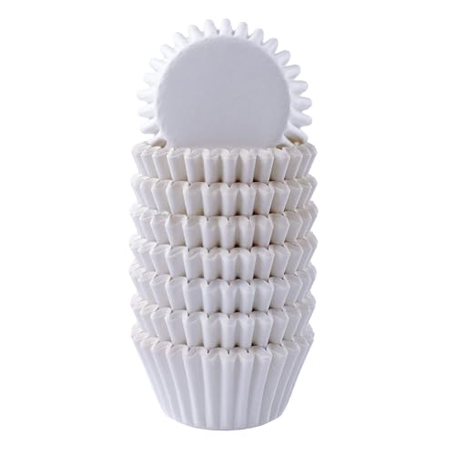 Miss Bakery's House® Mini pirottini di carta - standard - Ø 32 mm x 20 mm - bianco - 200 pezzi