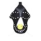 Kutocesy Latex Maske aus Leder mit Gelbem Ballknebel Verstellbare Bondage Kapuze mit Augenbinde und Mundknebel für Rollenspiele und Kostümzubehör