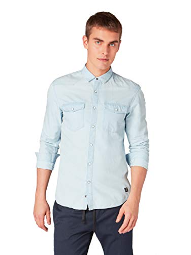 Chemise en jean homme Tom Tailor Denim pour un style casual en week-end
