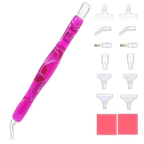 Praise V Do Diamond Painting Pen,Diamond Art Pen, 5D Diamond Painting Pen Kit Tool Accessories Stylus Drill Pen for Diamond Painting Nail Art Cell Phone Decoration Diamond Art Purple