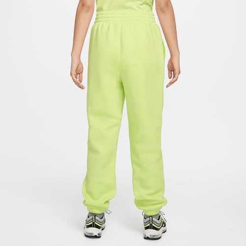 Nike Sportswear Club Fleece Big Kids' Loose Pants (FD2933-736, Light Lemon Twist/Light Lemon Twist/White)2