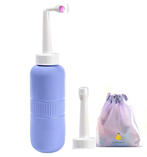 Postpartum Peri Bottle Upside Down Mom Spray Bottle Portable Bidet for Postpartum Care,Baby Mom Washer 2 in 1 Travel Handheld Personal Hygiene Tushy Bide Bottle 400Ml & Angled Nozzle Spray,Bonus Bag