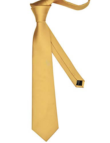 Image of GUSLESON Classic New 3.15 inch(8cm) Men's Solid Color Necktie Wedding Business Tie + Gift Box