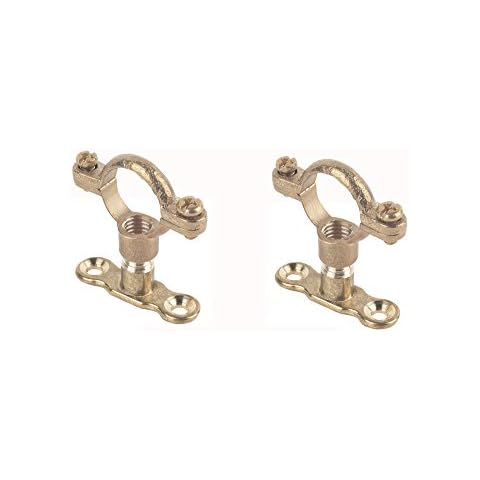 Visua Cast Brass Munsen Ring & Back Plate Pack of 2, for 22mm Pipes, M10 Thread Cover