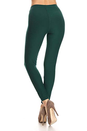 Image of Leggings Depot Women's High Waist Leggings Soft 1 inch Waistband Solid Pants - Regular, Plus, 1X3X, 3X5X