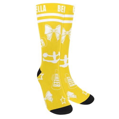 Cheerleader Crew Sock Custom Cheer Socks with Your Name Personalized Cheer Accessories