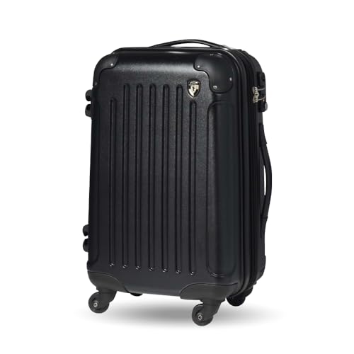 [グリフィンランド] スーツケース キャリーケース キャリーバッグ S(機内持ち込み) サイズ 拡張機能付きジッパータイプ 軽量 おしゃれ かわいい TSAロック レディース 女子旅 海外 FK1037-1 1～3泊 3.3kg 29.3L（拡張時38.1L） ブラック