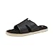 SoleilSandal Summer Men Sandals for Leather, Comfortable Flats with Memory Foam Insole, EVA Outsole Non-Slip Casual Fashion H-Slides zjc-53-Black-11-44
