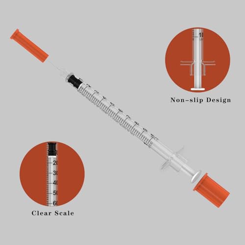 30 Gauge 5/16 inch Needle, 1ml Disposable Lab Dispensing Supplies,Individual Wrapped, 30Pack