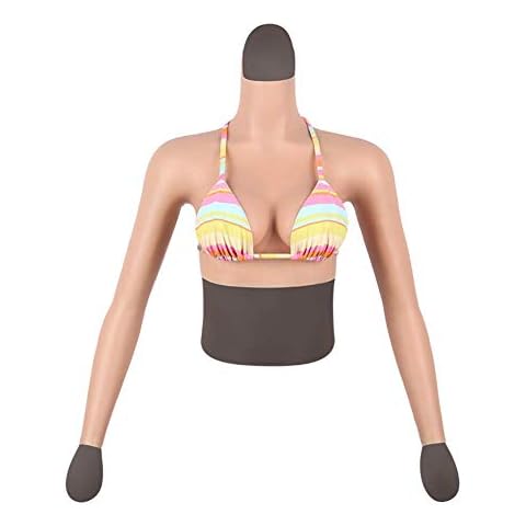 Silicone Upper Body Dress D Cup Artificial Fake Breast Denature False Lady Transvestite Crossdresser Cover