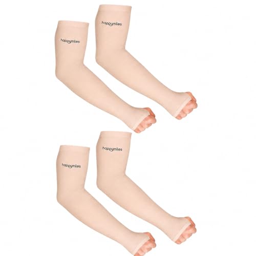 Image of UV Sun Protection Arm Sleeves for Men & Women - UPF 50+ Cooling Hand Cover for Biking, Cricket, Driving & Cycling - Tan Protection Guard