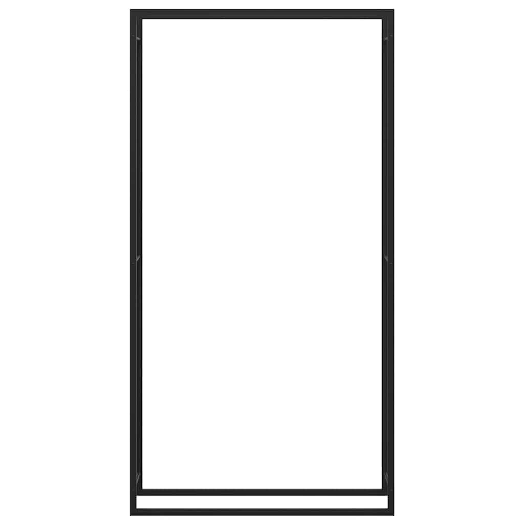 vidaXL Leñero Estante Leña Sala Salón Estar Organizador Mueble Estantería Almacenamiento Decoración Habitación Acero Negro Mate 110x28x214 cm