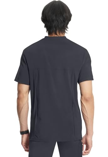 Image of Cherokee Infinity Mens Scrubs Top V-Neck Modern Fit 2 Pocket 360 Stretch