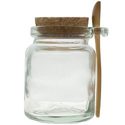 8oz Glass Jar with Spoon (Cork Lid)