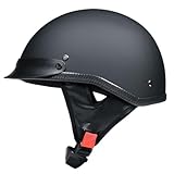 Retro Moto Casco Mezzo Aperto Caschi Certificazione ECEDOT Caschi Jet E Demi-Jet Vintage Scodella Caschi Scooter Caschi Cromwell Street Cruiser Da Uomo E Da Donna 2,XL:61-62CM