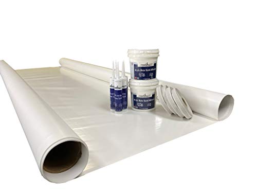 Class A Customs Pvc Extreme Duty Rv Rubber Roof Kit | 8.5 Ft Wide X 30 Ft Long | Rv Rubber Roof Membrane Kit | Rv Camper Trailer Rubber Roof Repair | Motor Home Roof #TOP2