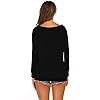 Halife-Womens-Long-Sleeve-Boat-Neck-Off-Shoulder-Blouse-Tops Halife Off Shoulder Black Blouses for Women Long Sleeve Casual (L, Black)