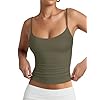PINKMSTYLE Women's Basic Double Lined Scoop Neck Tank Tops Adjustable Cami Tank Summer Sleeveless Tops