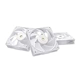 ASUS ProArt PF120 PWN, Ventola per Case da 120 mm, Spessore Telaio 2,8 cm, Velocità fino a 3000rpm, Potente Motore Trifase, Massimo 39 dB di Rumore, Facile Installazione, 3 Pezzi, Bianco