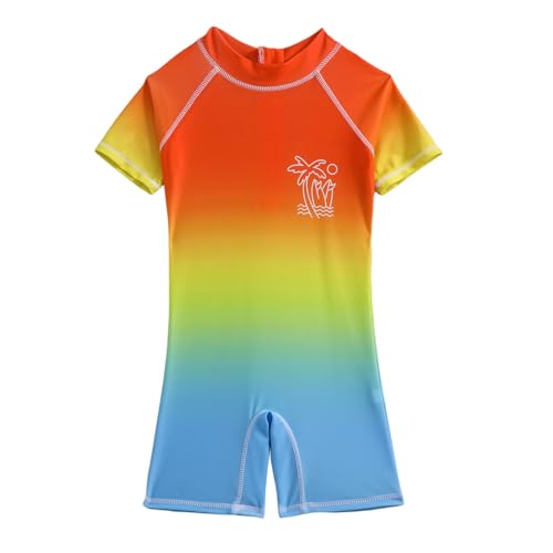 Generisch 2026 Traje de baño luminoso degradado para niños ropa de playa con estampado de piña para niños pequeños, naranja, 6-12 meses