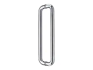 Galaxy Stainless Steel Pipe Pull handle/D Handle for Glass Door /Glass door handle/Oval shape handle/Multipurpose handle /Door Handle/ Pull Handle / O Shape Handle Matt finish 25 mm (10 inch) (Silver)