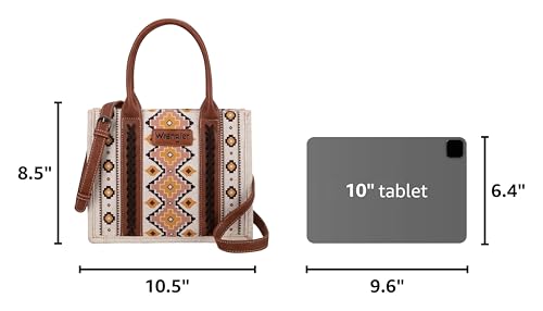 Image of Wrangler Purse Western Aztec Tote Bag Women Top Handle Handbags with Detachable Strap | Western