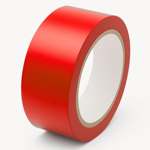 Image of GTSE - Red Vinyl PVC Floor Tape 2 inch x 108ft Safety Marking Tape | Safety Marking Tape for Gyms, Warehouses & Dance Floors - Durable Vinyl, High Visibility