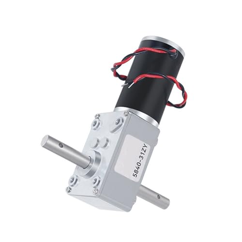 1pc Gear Double Long Shaft DC Micro Motor 12V~24V 100KG.CM Metal Round Shaft Gear Forward and Reverse Reduction Motor(260RPM_24V)