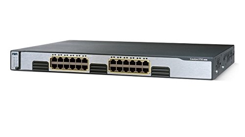 Cisco WS-C3750G-24T-E Catalyst 24 Ethernet 10/100/1000 Ports, IP Services Image, 1 Power Supply (Renewed)