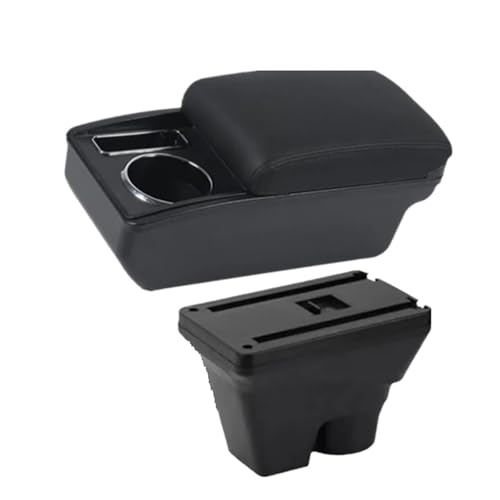 Accoudoir pour Citroën C3 et C4, accoudoir de Voiture, boîte de Rangement Double Couche, Porte-gobelet, Accessoires de Conversion, boîte de Rangement pour accoudoir