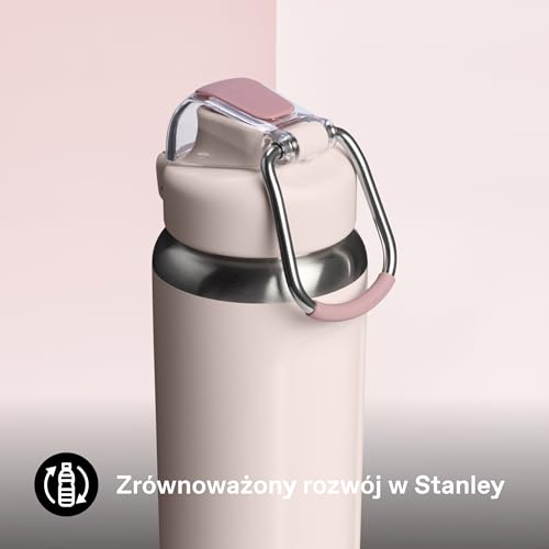 Stanley Wellspring Bottle 0.7L - Zimna Przez 12 Godzin - Zamrożona Przez 40 Godzin - Stal Nierdzewna - Nie Zawiera BPA - Szczelny - Można Myć W Zmywarce - Rose Quartz
