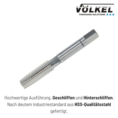 VÖLKEL Handgewindebohrer 3-tlg. Satz DIN 352 HSS-G - M6 x 1.0 | Vorschneider, Mittelschneider & Fertigschneider | Gewindeschneider M6 | Gewindebohrer M6 | Innengewindeschneider