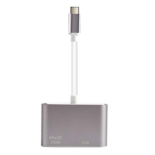 Usb C To Vga Adaptor | Usb C To Hdmi 4K | Thunderbolt 3 (Usb C Type) To Vga Hdmi Uhd For Ipad/Macbook Pro/Samsung S8 S9 #TOP4