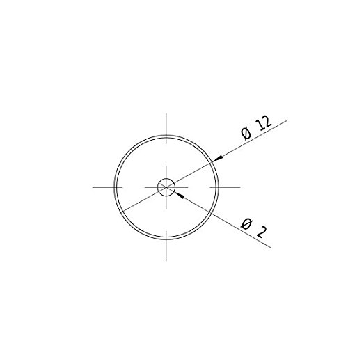 Punktlaser, rot, 650 nm, 1 mW, 3 V DC, Ø12x40 mm, Laserklasse 2, Fokus fixed (3.4m), Kabellänge 120 mm - 70113303