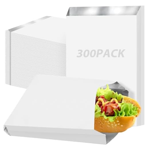 300 Packs Foil Sandwich Wraps for Food