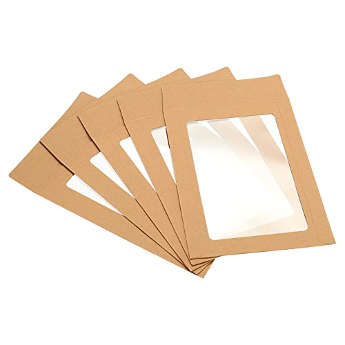 Enveloppes transparentes PATIKIL à double fenêtre de 15,2 cm pour protéger vos photos