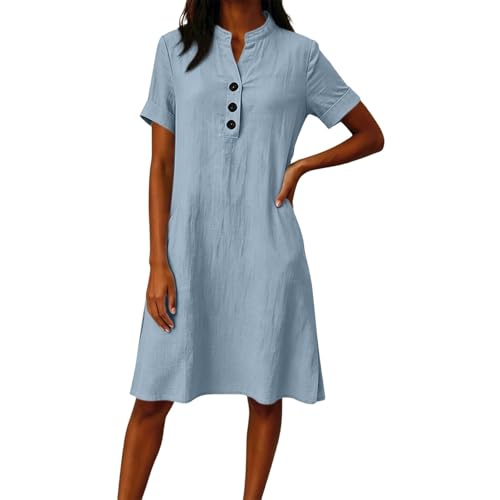 Robe d'été décontractée longue et ample, mode pudique chic avec poches pratiques - 7