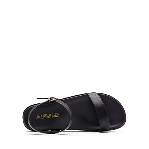 DREAM PAIRS Women's Open Toe Flat Sandals Cute One Band Comfort Arch Support Sandals3