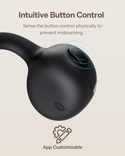 Image of Baseus Bowie MC1 Open Ear Clip-On Earbuds, Adaptive Comfort with Anti-Drop Design, Impactful Sound with Adaptive Bass Boost, Adaptive Noise Cancelling Calls, IP57 Waterproof, 40H Playtime, Lightweight