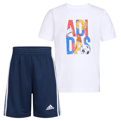 Image of adidas Baby Boy's Tee and Shorts Set (Infant)