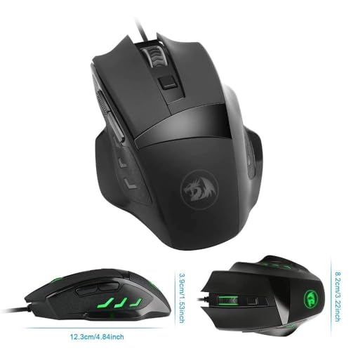 Image of Redragon Phaser M609 Wired USB Gaming Mouse 3200 DPI /LED Lighting for Windows /Mac PC (Black)