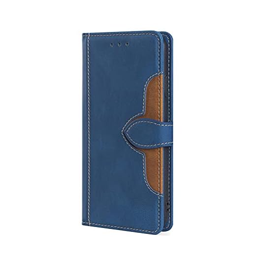 Retro folio flip läderfodral för Sony Xperia XZ, plånboksfodral för kvinnor magnetisk stängning korthållare ställ stöttålig elegant PU-läder fodral skydd för Sony Xperia XZ blå
