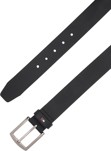 Tommy Hilfiger Herren Gürtel Denton 4,0 cm Ledergürtel, Schwarz (Black), 80 cm – Ansicht 4